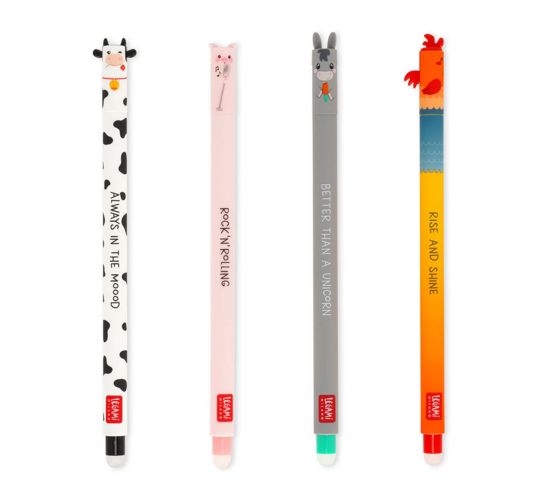 Penne Gel Cancellabili Farm Sweet Farm – Set da 4 Legami