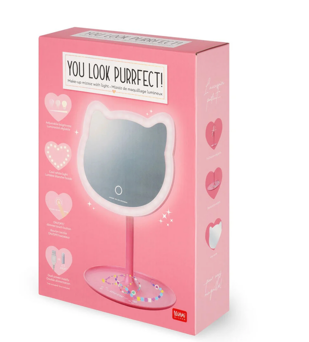 You Look Purrfect!, lo Specchio da Trucco con Luce di Legami