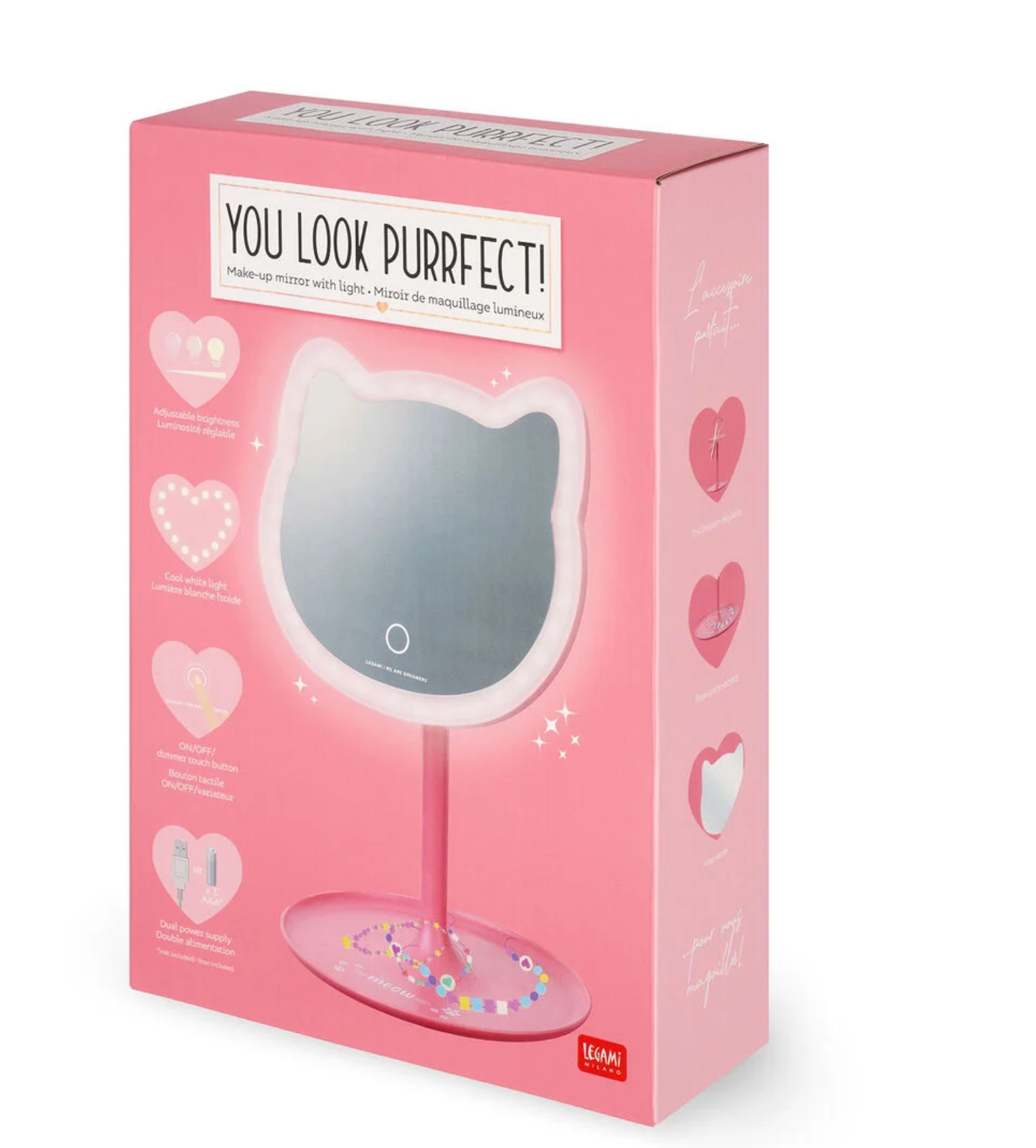 You Look Purrfect!, the Light-Up Makeup Mirror by Legami