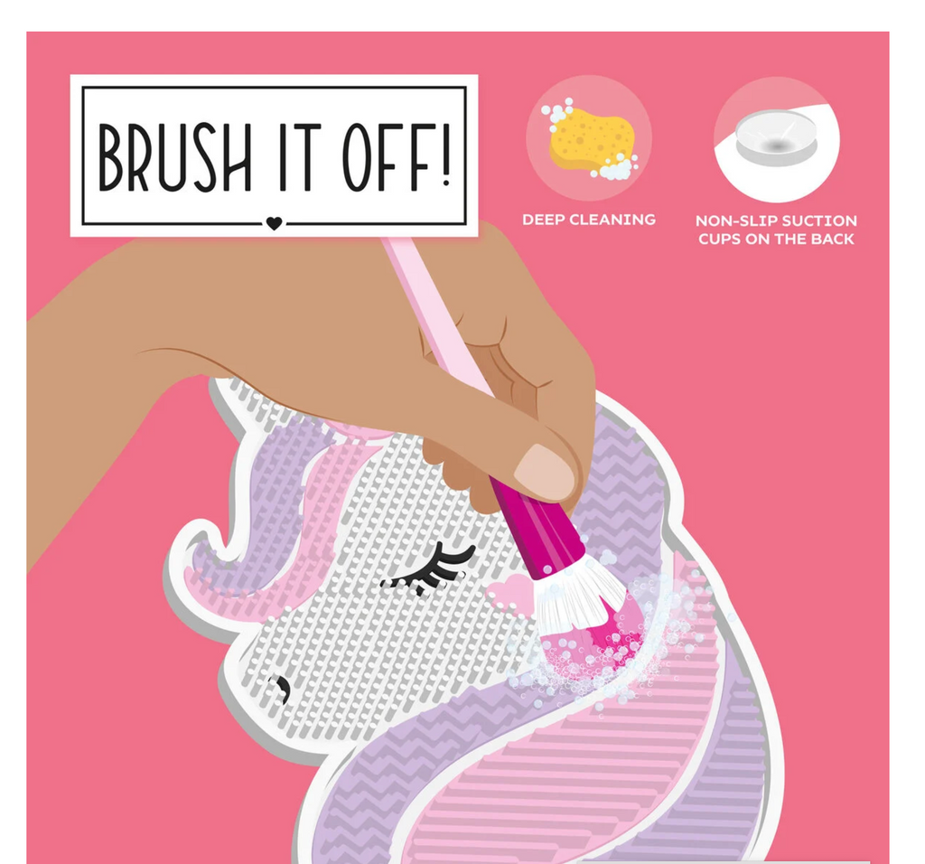 Tappetino Pulisci Pennelli da trucco - Brush it Off! Unicorn di Legami.
