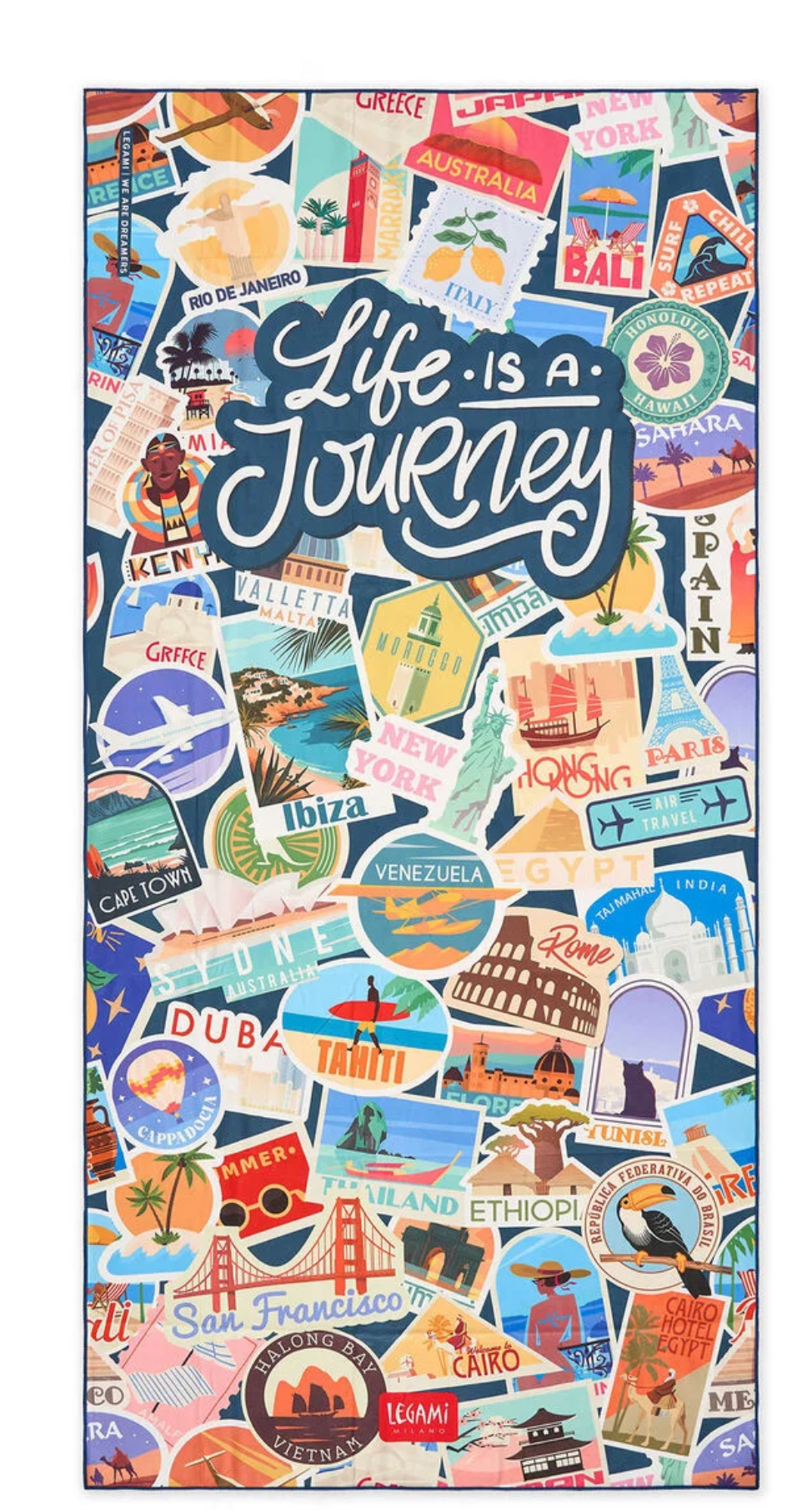 Beach Towel TRAVEL STICKERS di Legami