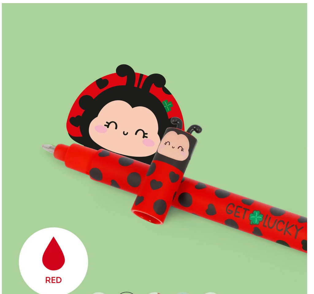 Penna Gel Cancellabile - Erasable Pen - Ladybug