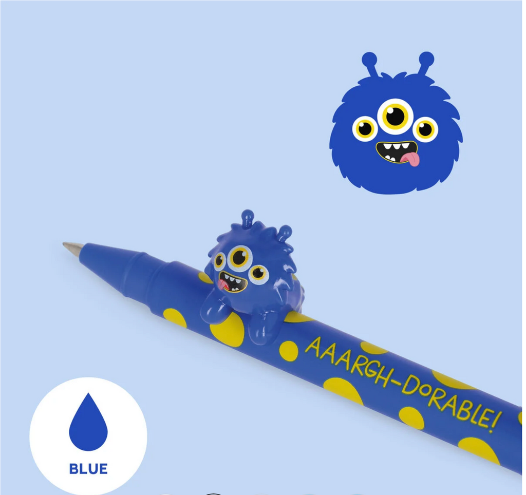 Penna Gel con Monster decorativo della famiglia Lovely Friends di Legami