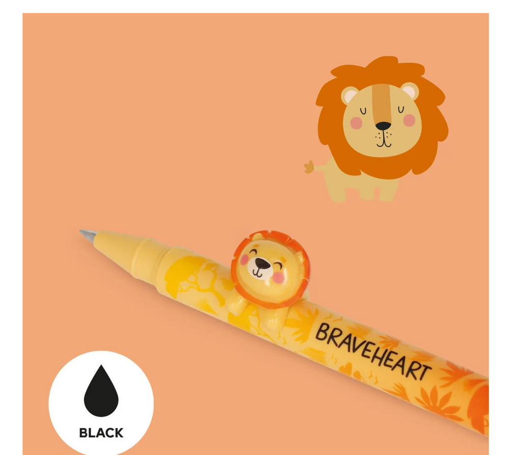 Penna Gel con Lion decorativo della famiglia Lovely Friends legami