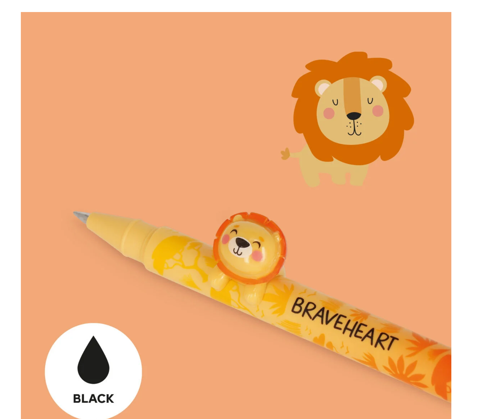 Penna Gel con Lion decorativo della famiglia Lovely Friends legami