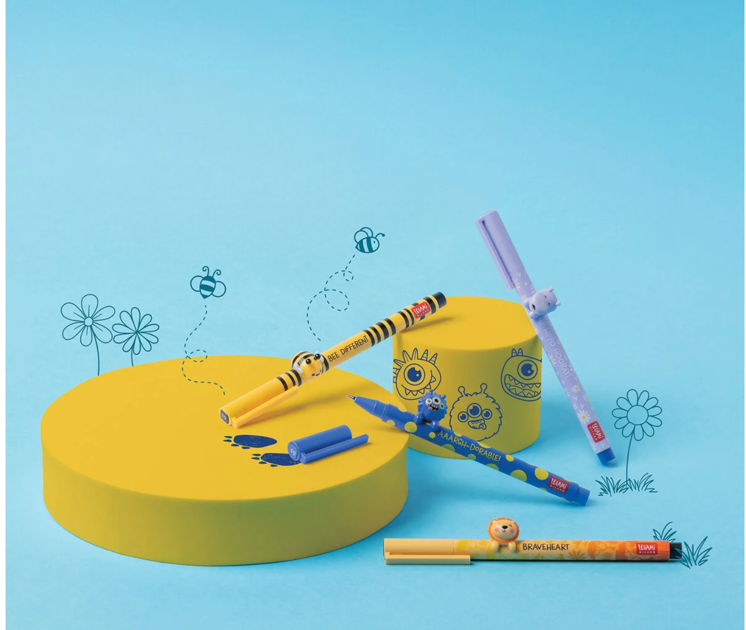 Penna Gel con Lion decorativo della famiglia Lovely Friends legami