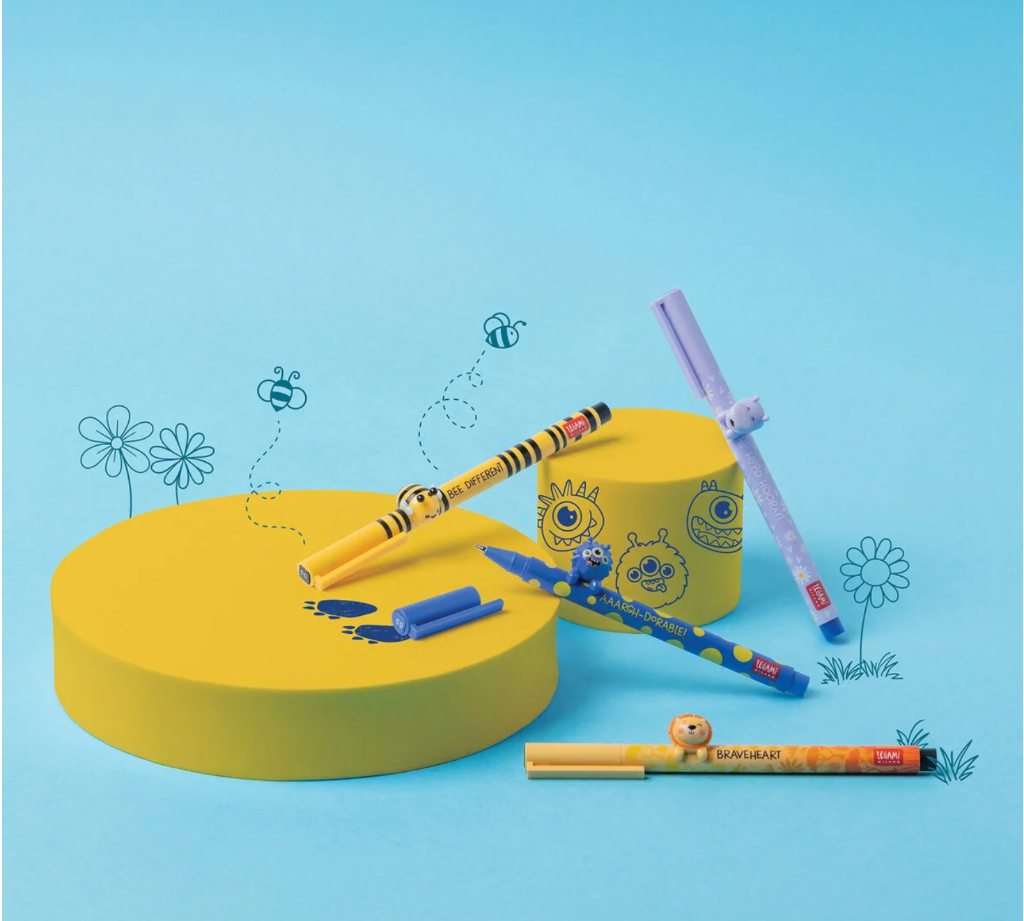Penna Gel con Bee decorativo della famiglia Lovely Friends