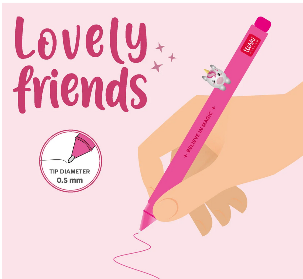 Penna Gel con Unicorn decorativo della famiglia Lovely Friend